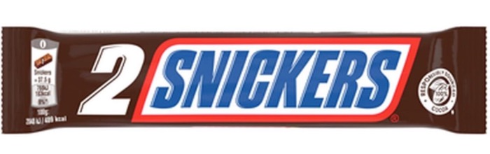 Snickers Barre Chocolat 2 Packs Caramel et Cacahuètes 75g